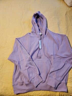 Pink By Victoria's Secret Lavender Half-Zip Hoodie with Rhinestone Detail